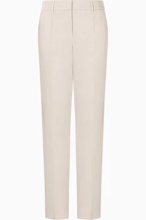 Emporio Armani Pantalones con pinzas en mezcla de lino