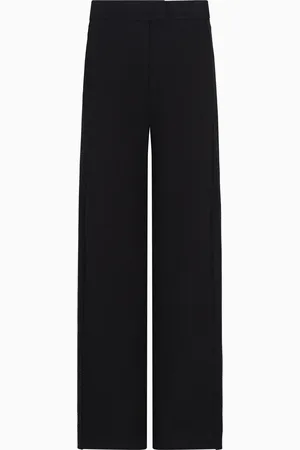 Emporio Armani Pantalones de punto interlock con bandas y microtachuelas
