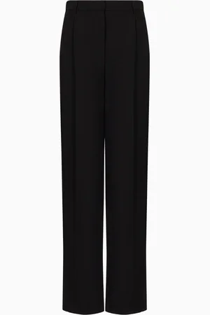 Emporio Armani Pantalones con pinzas de grain de poudre de lana