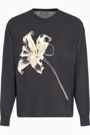 Emporio Armani Jersey de mezcla de lana y lyocell con estampado floral ASV