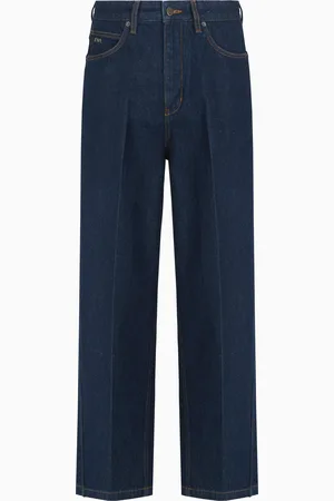 Emporio Armani Vaqueros J80 de corte twist de denim lavado