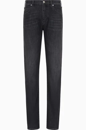 Emporio Armani Vaqueros J45 regular fit de cómoda sarga jaspeada de denim de 10 onzas