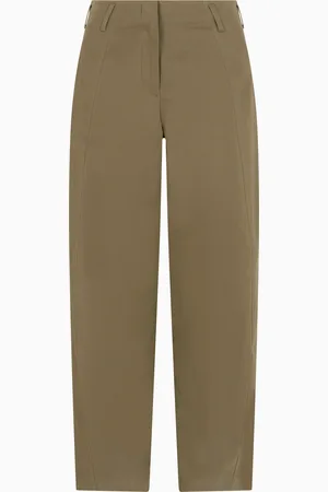 Emporio Armani Pantalones de pernera ancha de algodón esmerilado elástico