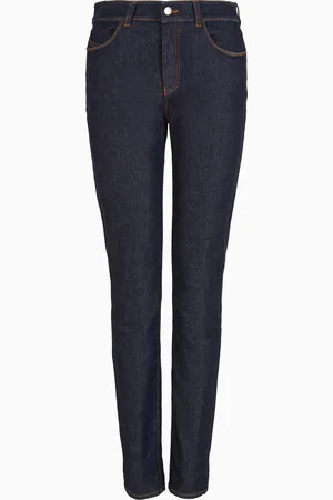 Emporio Armani Vaqueros J18 con cintura alta y pernera ceñida en cómodo denim mercerizado
