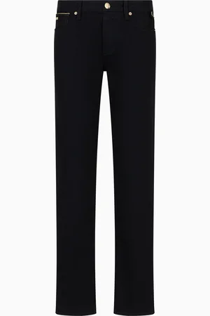 Emporio Armani Vaqueros J75 slim fit de denim elástico con detalles dorados del