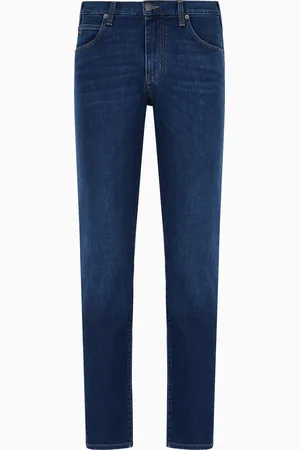 Emporio Armani Vaqueros J45 regular fit de cómoda sarga de denim lavado de 11,5 onzas