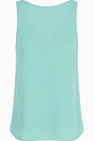 Emporio Armani Top de crepé fluido con botones en la espalda Butterfly