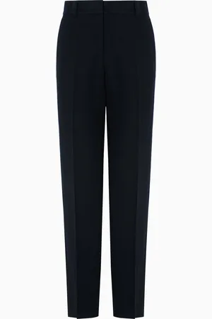 Emporio Armani Pantalones con pinzas en mezcla de lino