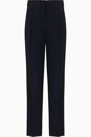 Emporio Armani Pantalones con pinzas de envers satén