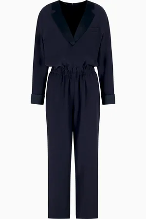Emporio Armani Mono de cady técnico con solapas de raso