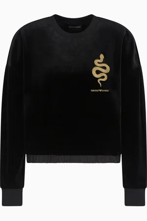Emporio Armani Sudadera de chenilla con bordado
