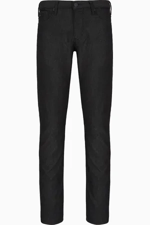 Emporio Armani Pantalones J06 slim fit de mezcla de algodón microestructurado a lunares