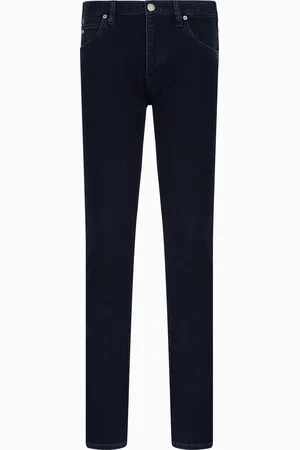 Emporio Armani Vaqueros J45 regular fit de cómoda sarga de denim lavado de 10,5 onzas