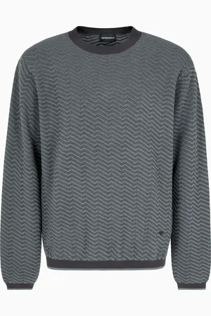 Emporio Armani Jersey en mezcla de lana y lyocell con puntos fantasía ASV