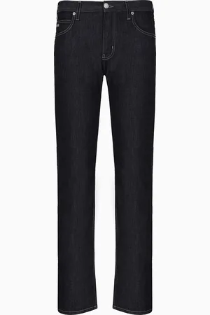 Emporio Armani Vaqueros J45 regular fit en denim de 8 onzas con lavado efecto usado