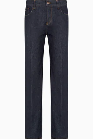 Emporio Armani Vaqueros J76 rectos en denim oscuro