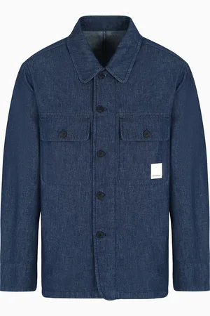 Emporio Armani Chaqueta estilo camisa de denim cambray cápsula Peace ASV