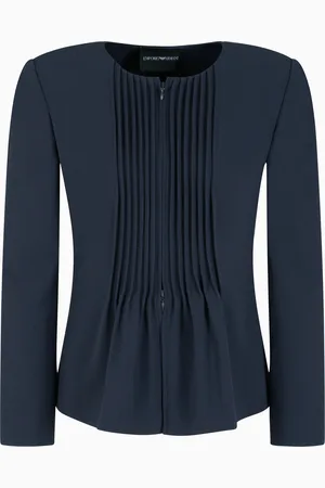 Emporio Armani Chaqueta de tejido texturizado fluido y plisado