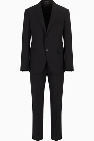 Emporio Armani Traje de abotonadura sencilla de tejido de lana virgen bielástico
