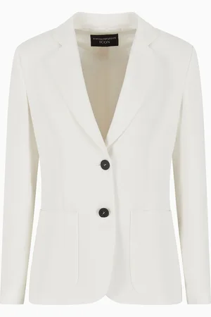 Emporio Armani Blazer de abotonadura sencilla en tejido de triacetato Icon