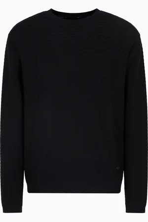 Emporio Armani Jersey en mezcla de lana y lyocell con puntos fantasía ASV
