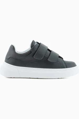 Emporio Armani Deportivas de piel con velcro