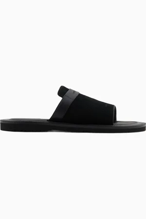 Emporio Armani Sandalias de piel y ante milrayas