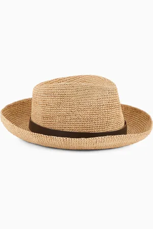 Emporio Armani Sombrero de rafia trenzada