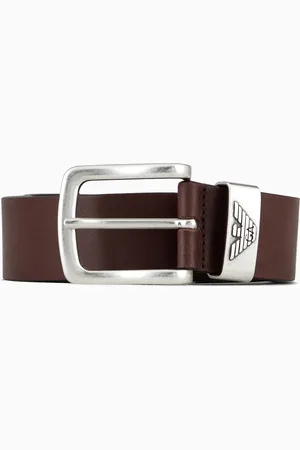 Emporio Armani Cinturón de piel con hebilla con logotipo