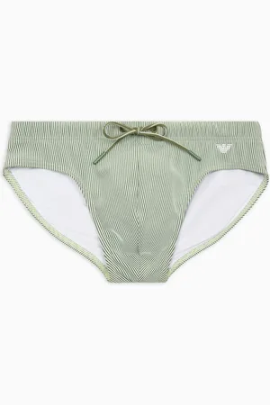 Emporio Armani Bañador tipo slip con fantasía a rayas