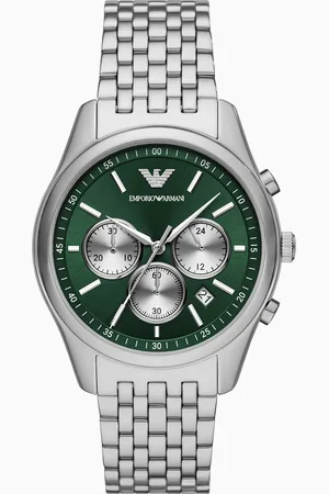 Emporio Armani Reloj de acero inoxidable con cronógrafo