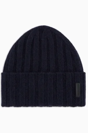 Emporio Armani Gorro de cachemira pura acanalada