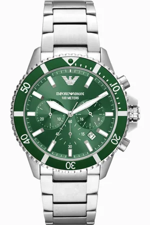 Emporio Armani Reloj con cronógrafo de acero inoxidable