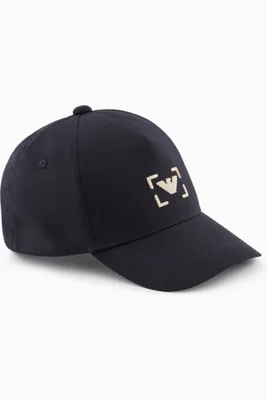 Emporio Armani Gorra de béisbol con bordado de águila de algodón orgánico ASV
