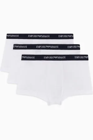 Emporio Armani Paquete con tres calzoncillos bóxer con tira con logotipo completo
