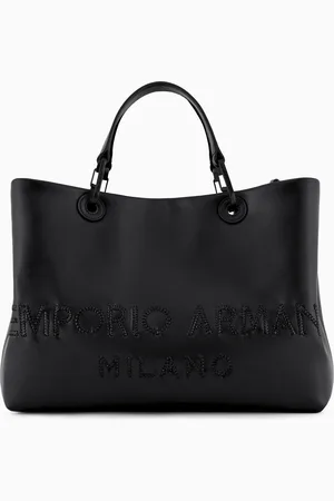 Emporio Armani Bolso shopper MyEA de piel con logotipo trenzado