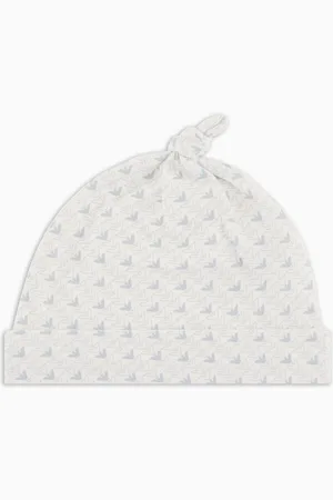Emporio Armani Gorro de punto con motivo de águilas con efecto óptico