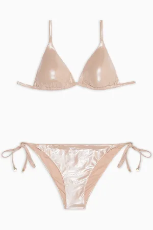 Emporio Armani Bikini de triángulo con relleno de tejido foil reciclado ASV