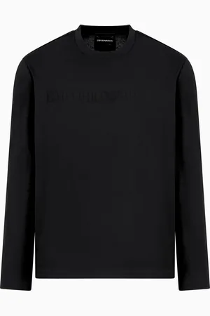 Emporio Armani Jersey de punto con logotipo en tejido jacquard