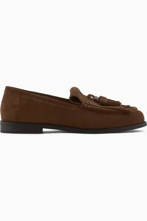 Emporio Armani Mocasines de serraje efecto claroscuro con flecos