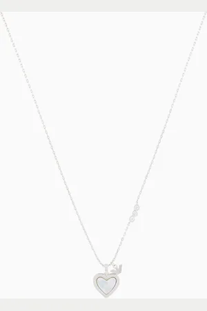 Emporio Armani Conjunto de colgante y pendientes en latón color plata