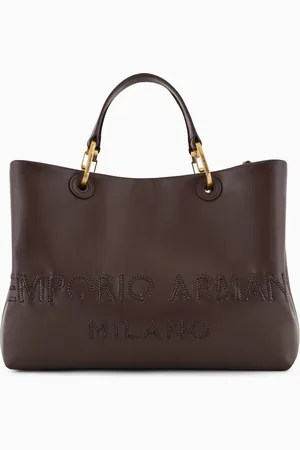 Emporio Armani Bolso shopper MyEA de piel con logotipo trenzado