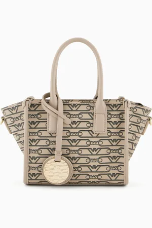 Emporio Armani Bolso shopper pequeño con estampado integral de monograma