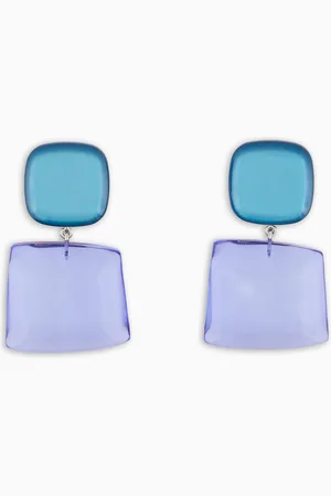 Emporio Armani Pendientes colgantes con piedra transparente