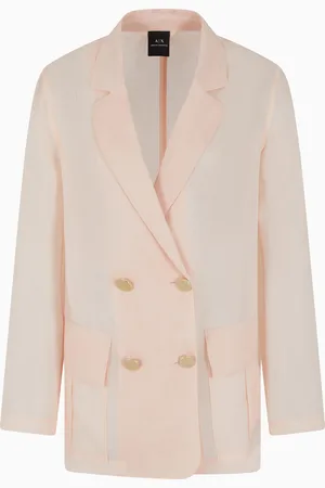 Armani Exchange Chaqueta cruzada de algod??n y ramio