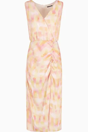 Armani Exchange Vestido largo con estampado abstracto