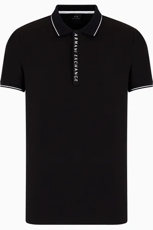 Armani Exchange Polo con logo en contraste