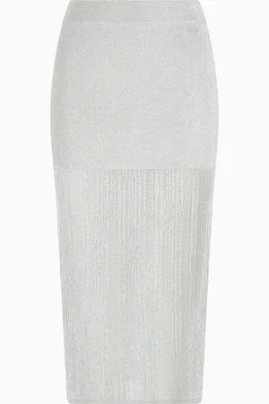 Armani Exchange Falda tubo de hilo de lurex