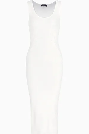Armani Exchange Vestido midi de tubo de punto ASV