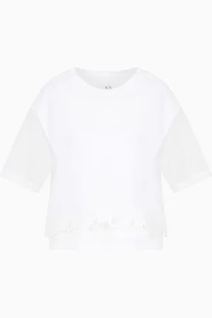 Armani Exchange Camiseta corta con bajo moldeado